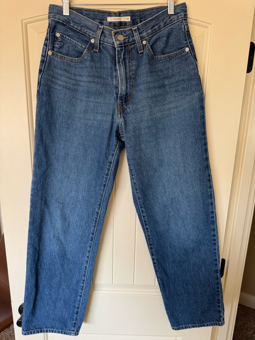 Levi 94 Baggy 100% cotton: high rise size 28